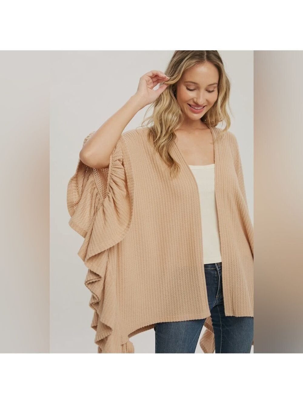 FINAL PIECES!!!! ($16) Ruffle Hem Cardigan - Picture 3 of 8